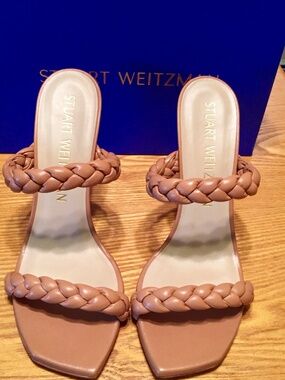 Stuart Weitzman Braida Aleena 100 tan heels sandals